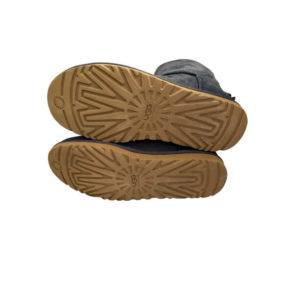 UGG Bailey Bow II shearling suede winter Navy Mouton Women's Boots y2k sz 9 - Picture 7 of 9